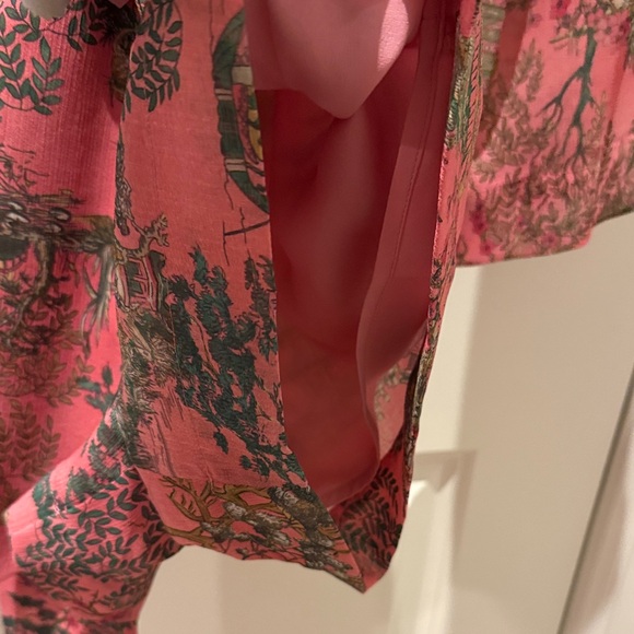 L\'AGENCE *NWT* Floral Pink and Black Wrap Mini Dress